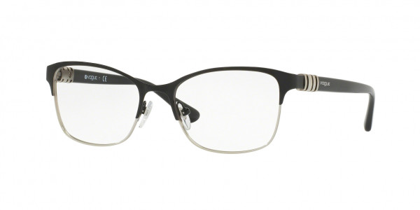 Vogue VO4050 Eyeglasses, 352 TOP BLACK/SILVER (BLACK)