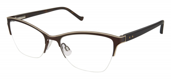Tura R547 Eyeglasses, Dark Brown/Gold (DBR)