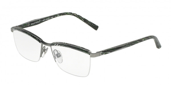 Alain Mikli A02022 Eyeglasses, E412 CHEVRON GREEN/RUTHENIUM (GREEN)