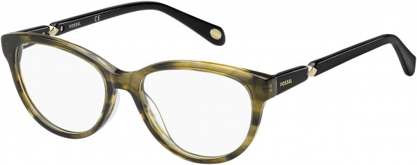 Fossil FOS 6085 Eyeglasses, 00CA Brown Striped Black