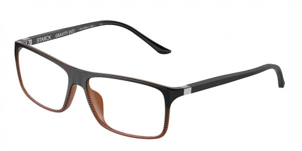 Starck Eyes SH1043X PL1043 Eyeglasses, 0037 BLACK BROWN (BLACK)
