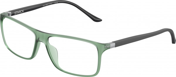 Starck Eyes SH1043X PL1043 Eyeglasses, 0040 PL1043 MATTE TRANSPARENT GREEN (GREEN)