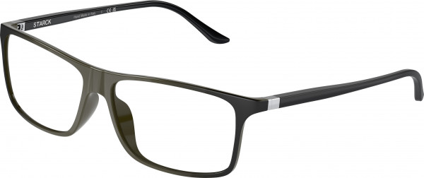 Starck Eyes SH1240X PL1240 Eyeglasses, 0035 PL1240 GREEN / BLACK (GREEN)