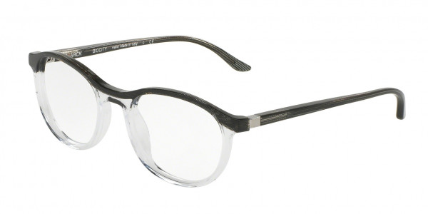 Starck Eyes SH3036 Eyeglasses, 0002 PONTILLE' BLACK/CRYSTAL (BLACK)