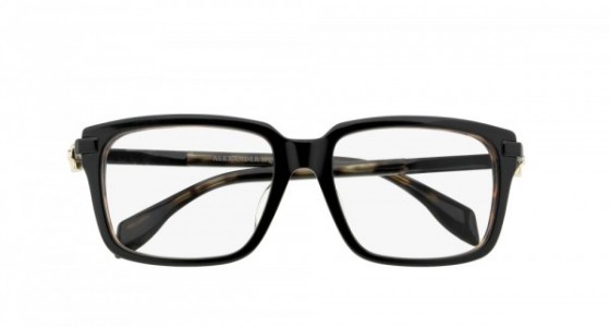 Alexander McQueen AM0022OA Eyeglasses, BLACK