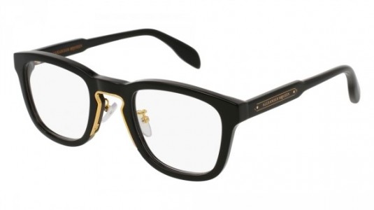 Alexander McQueen AM0048O Eyeglasses, 001 - BLACK