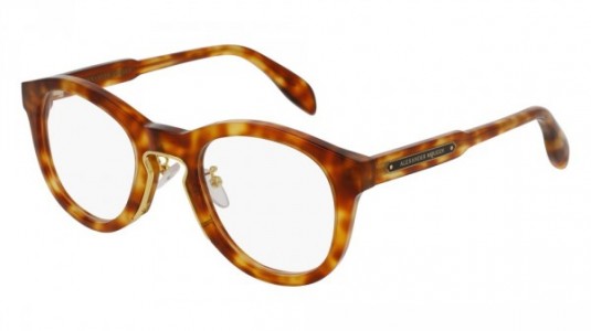 Alexander McQueen AM0049O Eyeglasses, 003 - HAVANA