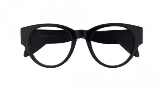 Alexander McQueen AM0055O Eyeglasses, 001 - BLACK