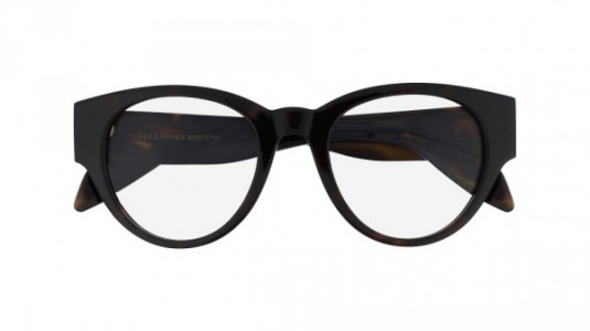 Alexander McQueen AM0055O Eyeglasses, 003 - HAVANA