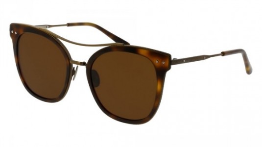Bottega Veneta BV0064S Sunglasses, 002 - HAVANA with BRONZE temples and BROWN lenses