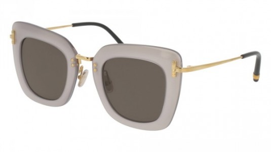 Boucheron BC0015S Sunglasses, 006 - SILVER with GOLD temples and GREY lenses
