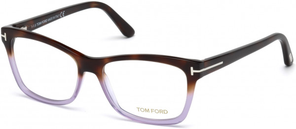Tom Ford FT5424 Eyeglasses, 56A - Gradient Havana-To-Peach, Blonde Havana, Shiny Rose Gold  