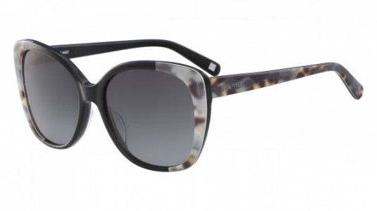 Nine West NW607S Sunglasses, (005) BLACK LEOPARD