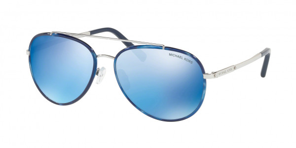 Michael Kors MK1019 IDA Sunglasses, 116755 NAVY/SILVER-TONE (BLUE)