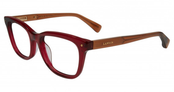 Lanvin VLN715M Eyeglasses, Black Cherry Red 0L00