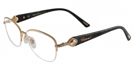 Chopard VCHA68S Eyeglasses, Gold Black Trip 300Y