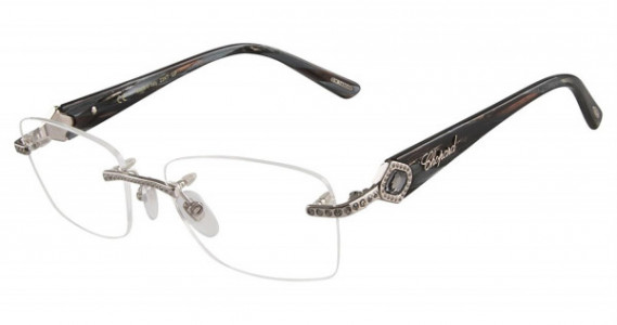 Chopard VCHA33S Eyeglasses, Silver Smoke 579