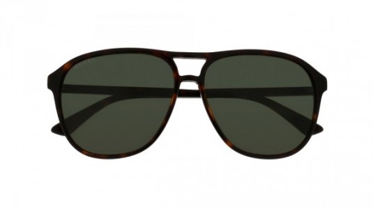 Gucci GG0016S Sunglasses, 007 - HAVANA with GREEN polarized lenses