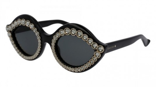 Gucci GG0045S Sunglasses, 001 - BLACK with GREY lenses
