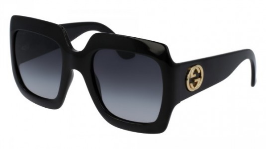 Gucci GG0053S Sunglasses, 001 - BLACK with GREY lenses