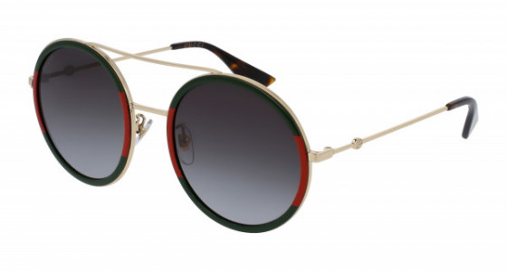 Gucci GG0061S Sunglasses, 003 - GOLD with GREEN lenses