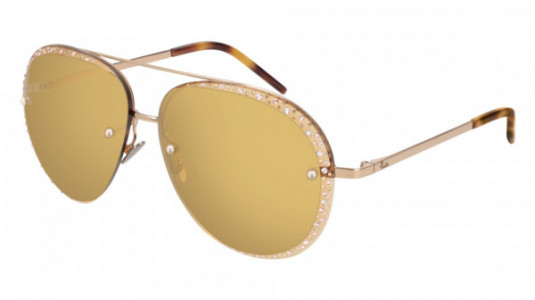 Pomellato PM0027S Sunglasses, 008 - GOLD with YELLOW lenses