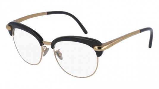 Pomellato PM0021O Eyeglasses, 001 - BLACK with GOLD temples