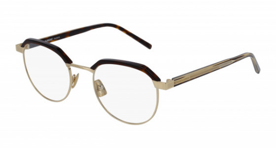 Saint Laurent SL 124 Eyeglasses, 003 - HAVANA with TRANSPARENT lenses