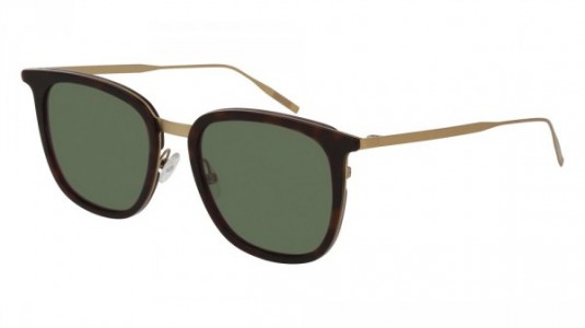 Tomas Maier TM0026S Sunglasses, 004 - HAVANA with GOLD temples and GREEN lenses