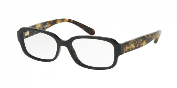 Coach HC6105 Eyeglasses, 5449 BLACK/DARK VINTAGE TORTOISE (BLACK)