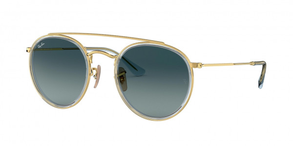 Ray-Ban RB3647N Sunglasses, 91233M ARISTA BLUE GRADIENT GREY (GOLD)