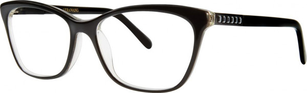 Vera Wang Zixi Eyeglasses, Black Horn