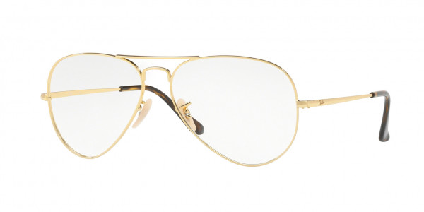 Ray-Ban Optical RX6489 AVIATOR Eyeglasses, 2500 AVIATOR ARISTA (GOLD)