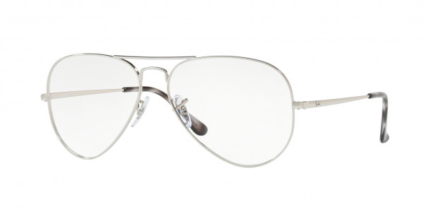 Ray-Ban Optical RX6489 AVIATOR Eyeglasses, 2501 AVIATOR SILVER (SILVER)