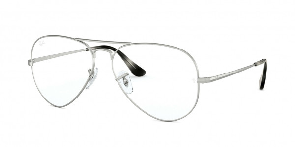 Ray-Ban Optical RX6489 AVIATOR Eyeglasses, 2538 MATTE SILVER (SILVER)