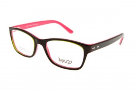 Imago Taormina Eyeglasses, col.22 Dark Olive / Pink