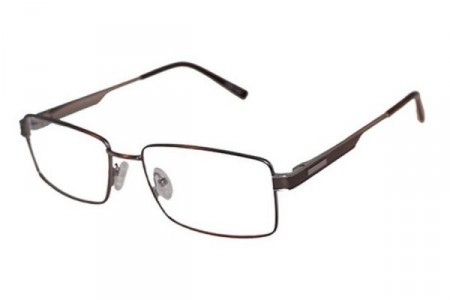 Club 54 Simon Eyeglasses, Brown/Silver