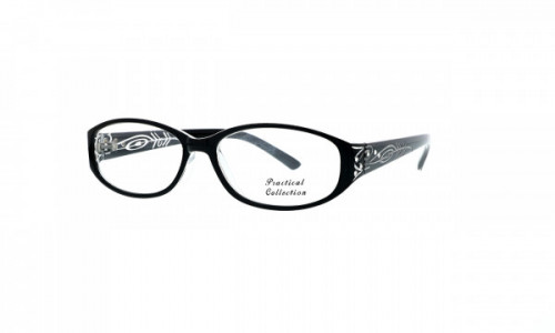 Practical Kate Eyeglasses, Black Crystal
