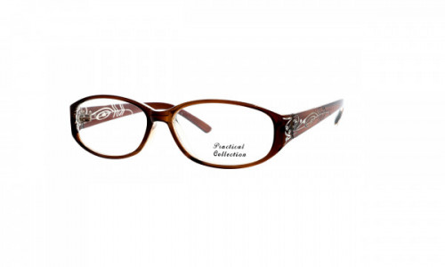 Practical Kate Eyeglasses, Brown Crystal