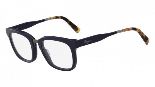 Ferragamo SF2785 Eyeglasses, (407) BLUE/HAVANA VINTAGE
