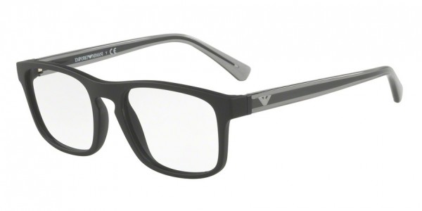 Emporio Armani EA3106 Eyeglasses, 5042 MATTE BLACK (BLACK)