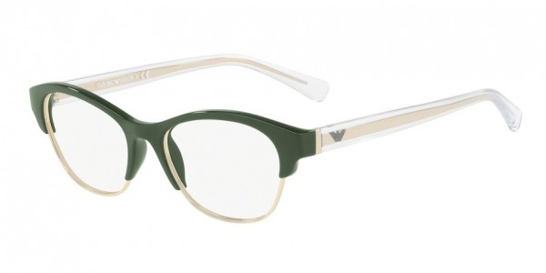 Emporio Armani EA3107 Eyeglasses, 5578 GREEN/PALE GOLD (GREEN)