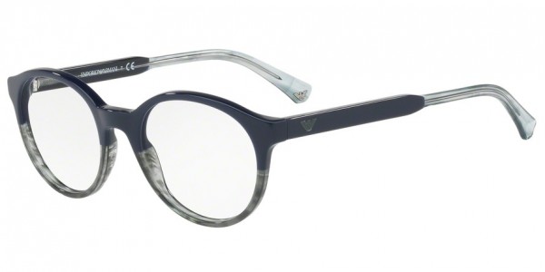 Emporio Armani EA3122 Eyeglasses, 5572 BLUE/TR STRIPED GREEN (BLUE)