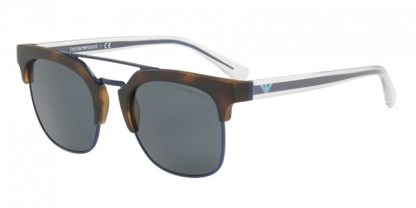 Emporio Armani EA4093 Sunglasses, 508987 MATTE HAVANA (BLUE)