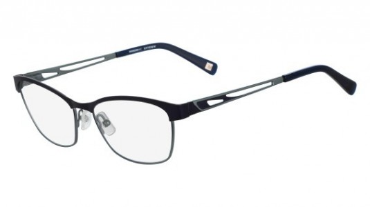 Marchon M-MORNINGSIDE Eyeglasses, (320) NAVY/TEAL