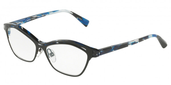 Alain Mikli A03071 Eyeglasses, 005 HAVANA BLUE MATT BLACK (BLACK)