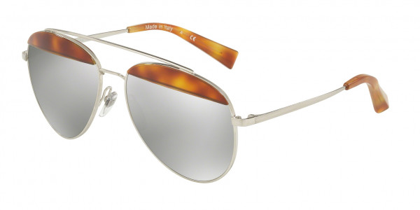 Alain Mikli A04004 PAON Sunglasses, 009/6G SEMIMATTE IBR/BRUSHED SILVER (SILVER)