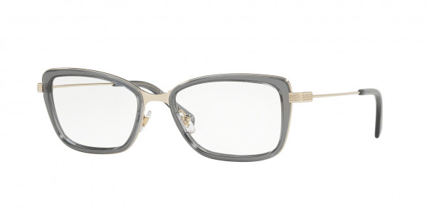 Versace VE1243 Eyeglasses, 1399 PALE GOLD/GREY TRANSPARENT (GREY)