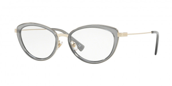 Versace VE1244 Eyeglasses, 1399 PALE GOLD/GREY TRANSP (GOLD)