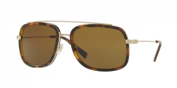 Versace VE2173 Sunglasses, 139173 PALE GOLD/HAVANA (BROWN)